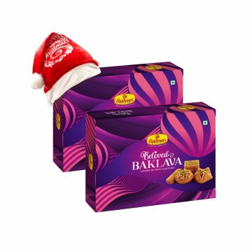 Assorted Baklava Sweets Pack of 2 (300 g X2) With Christmas Cap