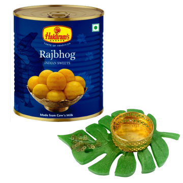 Rajbhog 1kg with Medium Diya 