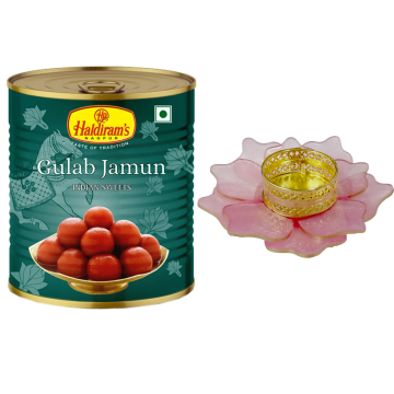 Gulab Jamun 1kg with Medium Diya 