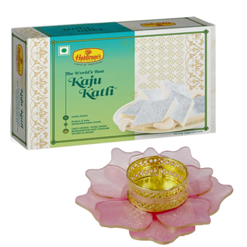 Kaju Katli 500 g with Medium  Diya 