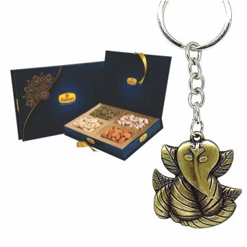 Aata Dry Fruits Modak + Ganeshji Keychain