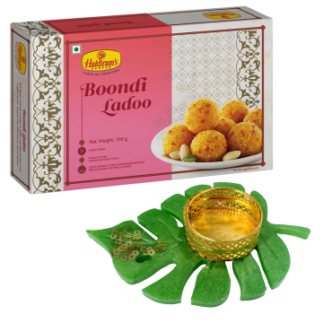 Boondi Ladoo 500 gm with MediumDiya 