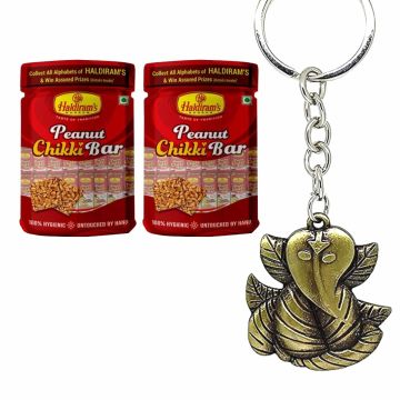 Aata Dry Fruits Modak + Ganeshji Keychain