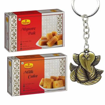 Aata Dry Fruits Modak + Ganeshji Keychain