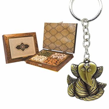 Aata Dry Fruits Modak + Ganeshji Keychain