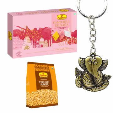 Aata Dry Fruits Modak + Ganeshji Keychain