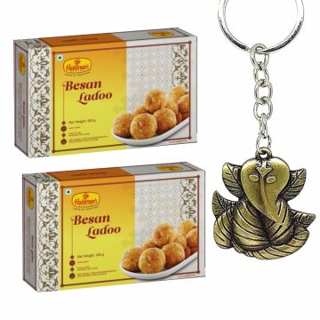 Aata Dry Fruits Modak + Ganeshji Keychain