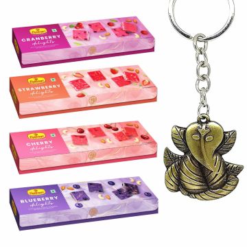 Aata Dry Fruits Modak + Ganeshji Keychain