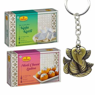 Aata Dry Fruits Modak + Ganeshji Keychain