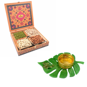 Fancy Dry Fruits Gift Box (GG) with Medium Diya