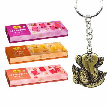 Aata Dry Fruits Modak + Ganeshji Keychain