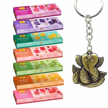 Aata Dry Fruits Modak + Ganeshji Keychain