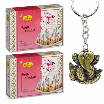 Aata Dry Fruits Modak + Ganeshji Keychain